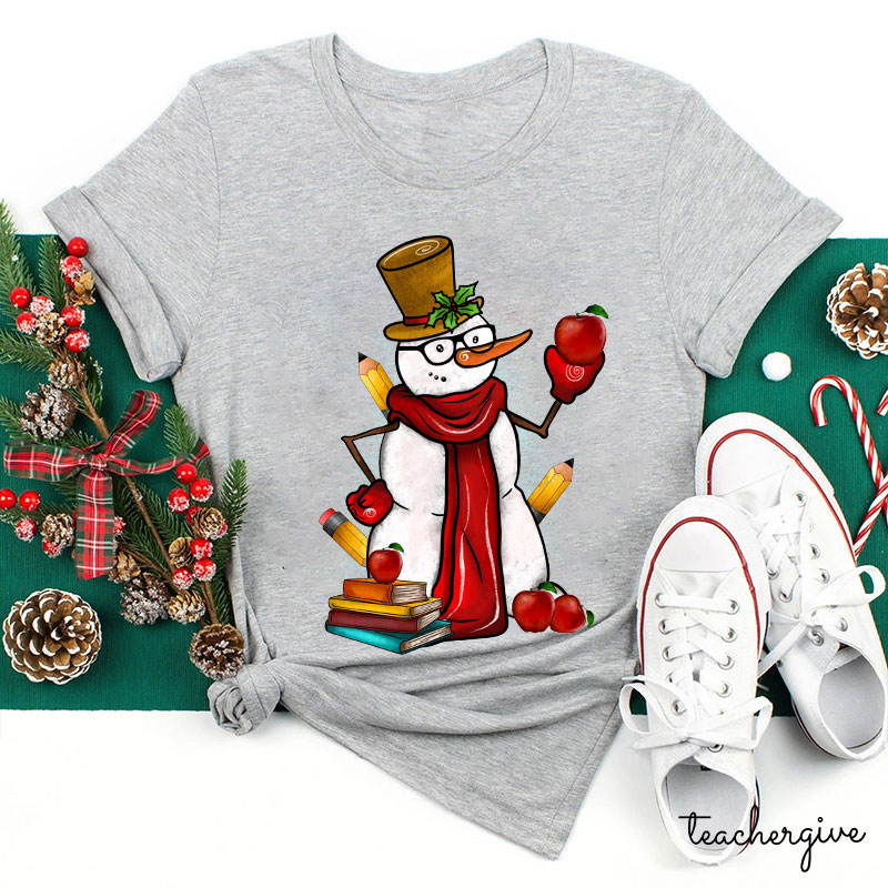 Come And Learn With The Snowman Teacher T-Shirt