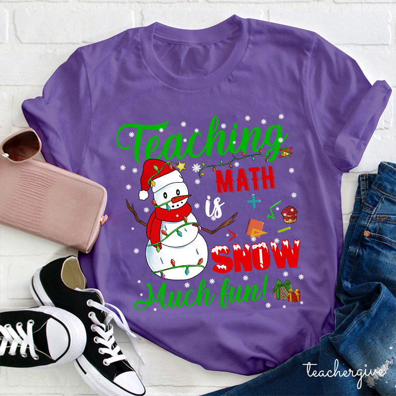 Teaching Math Is Snow Much Fun Teacher T-Shirt