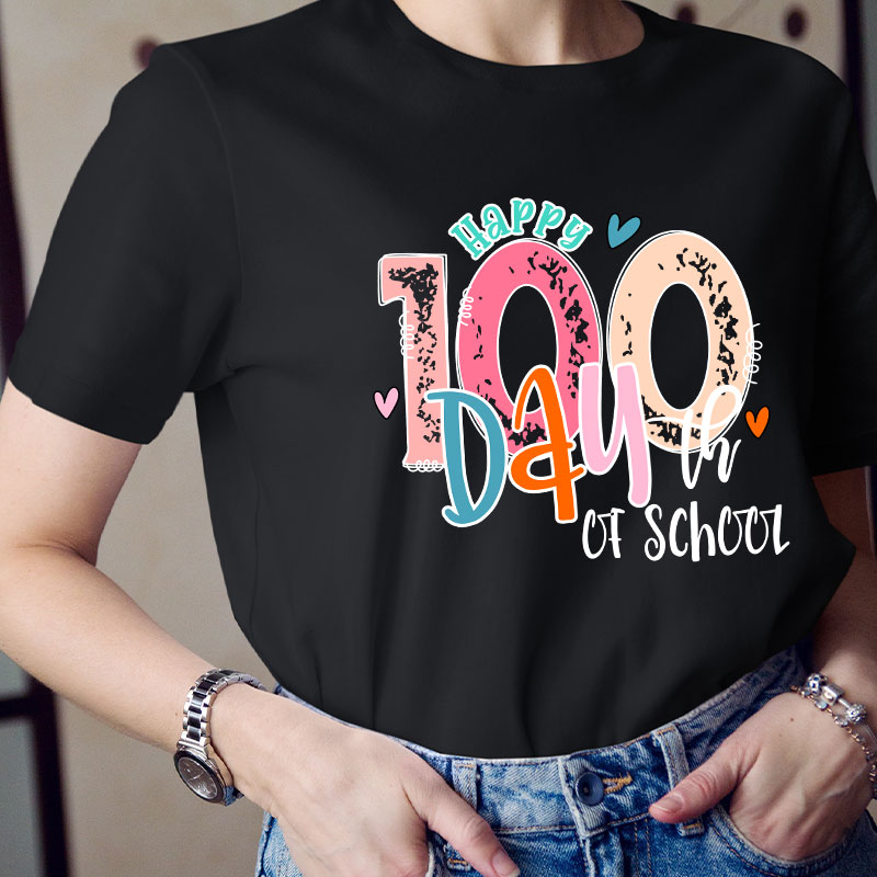 Happy 100th Day Of School Teacher T-Shirt
