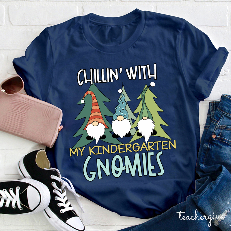 Personalized Chilling With My Beloved Gnomies Teacher T-Shirt