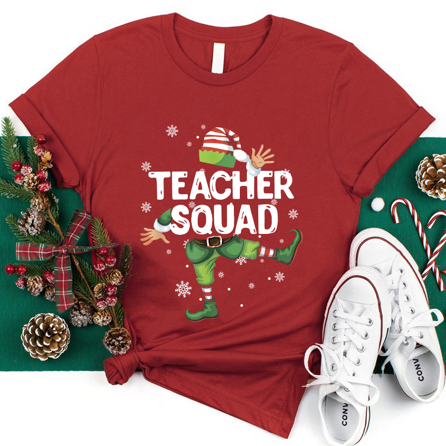 Teacher Squad Elf Teacher T-Shirt