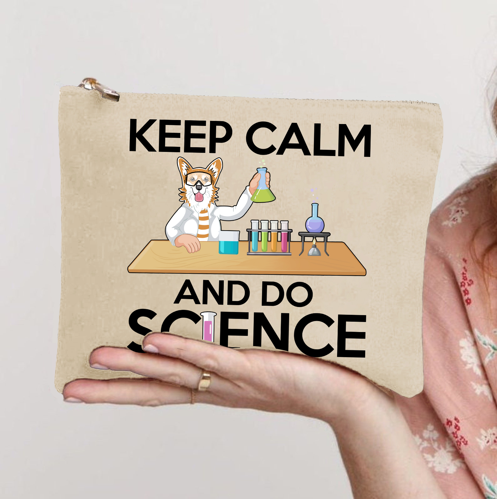 Keep Calm And Do Science Makeup Bag