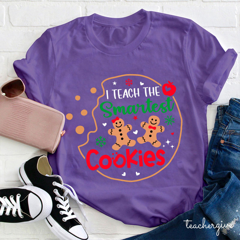 I Teach The Smartest Cookies Gingerbread Man Teacher T-Shirt