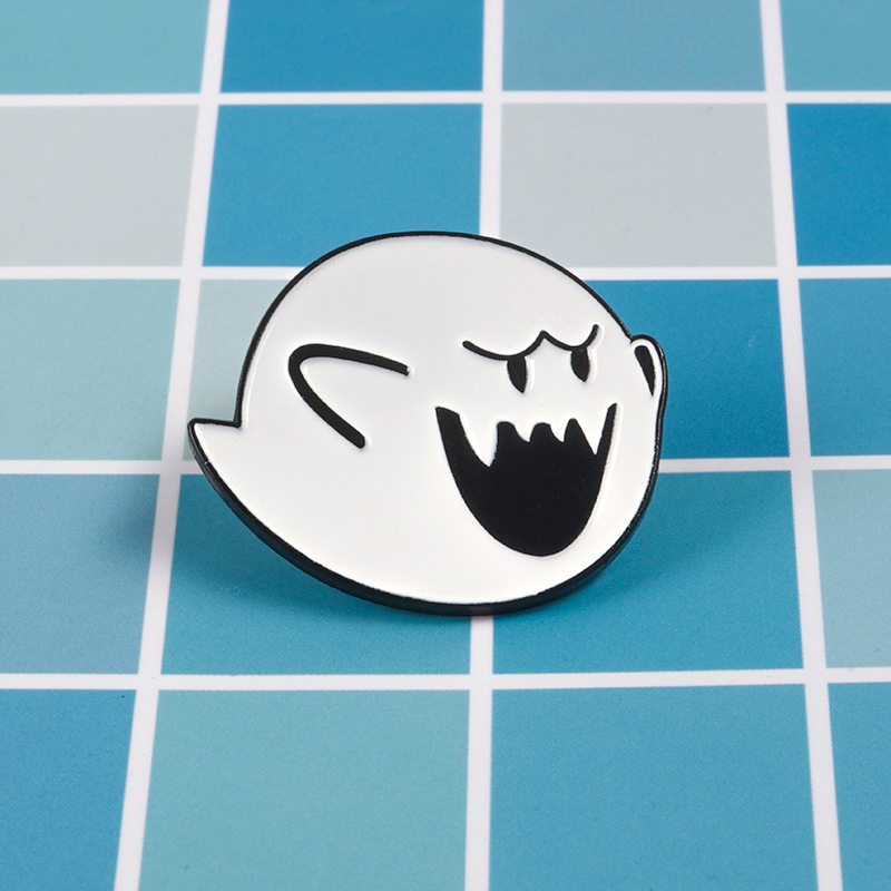 Cartoon Smile Face Ghost Pin