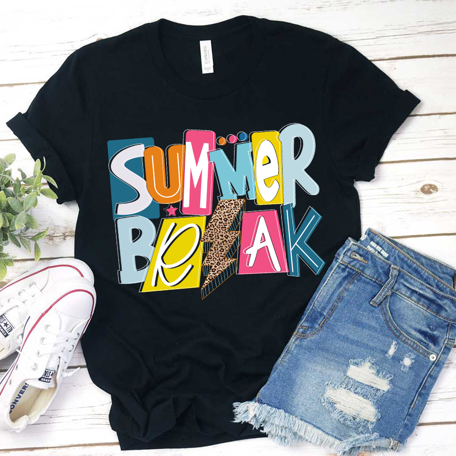 Summer Break Letter T-Shirt