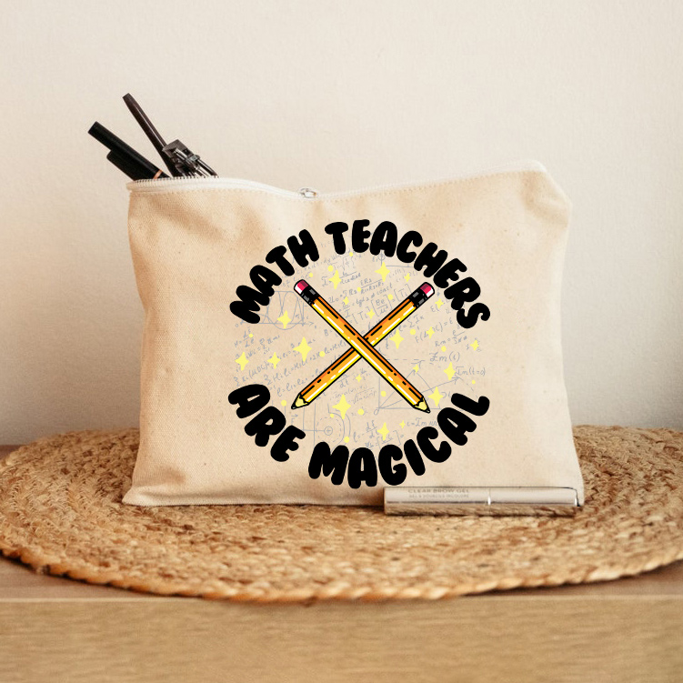 Math Teacher Are Magical Makeup Bag