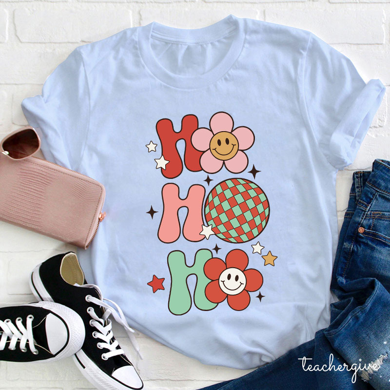 Ho Ho Ho It's Christmas Ball Time Teacher T-Shirt