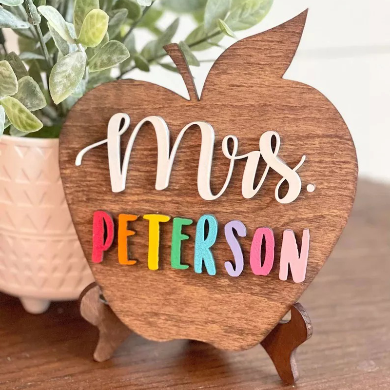 Personalized Desktop Teacher Apple Sign