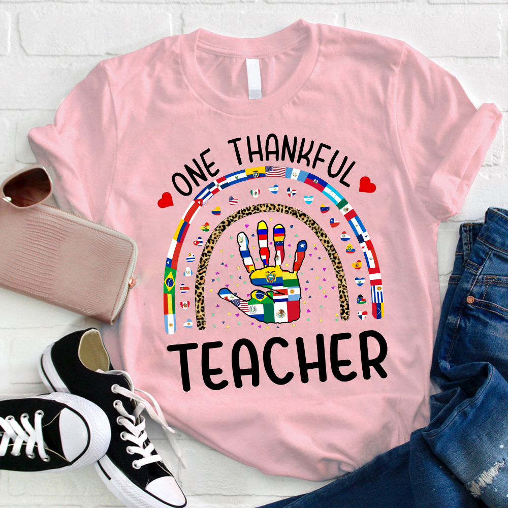 One Thankful Teacher Union Is Strength Teacher T-Shirt