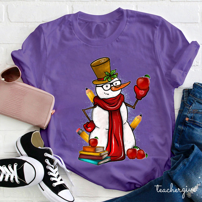 Come And Learn With The Snowman Teacher T-Shirt
