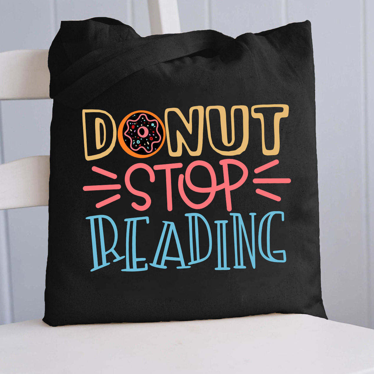 Dount Stop Reading Tote Bag