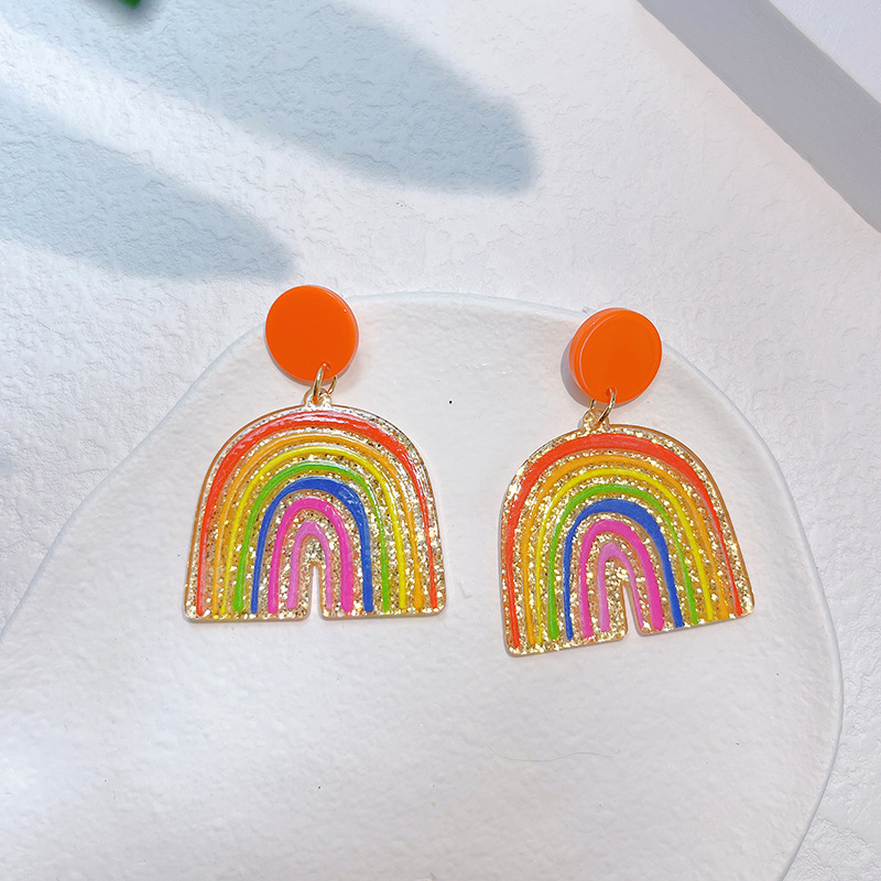 Gorgeous and Sparkling Rainbow  Earrings