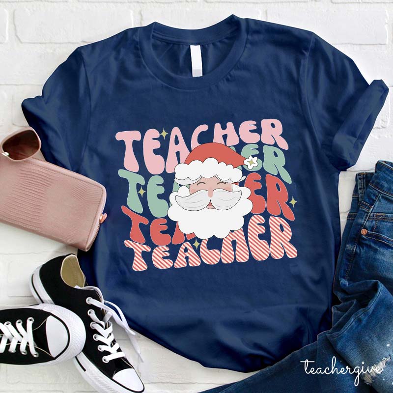Happy Santa Teacher Teacher T-Shirt