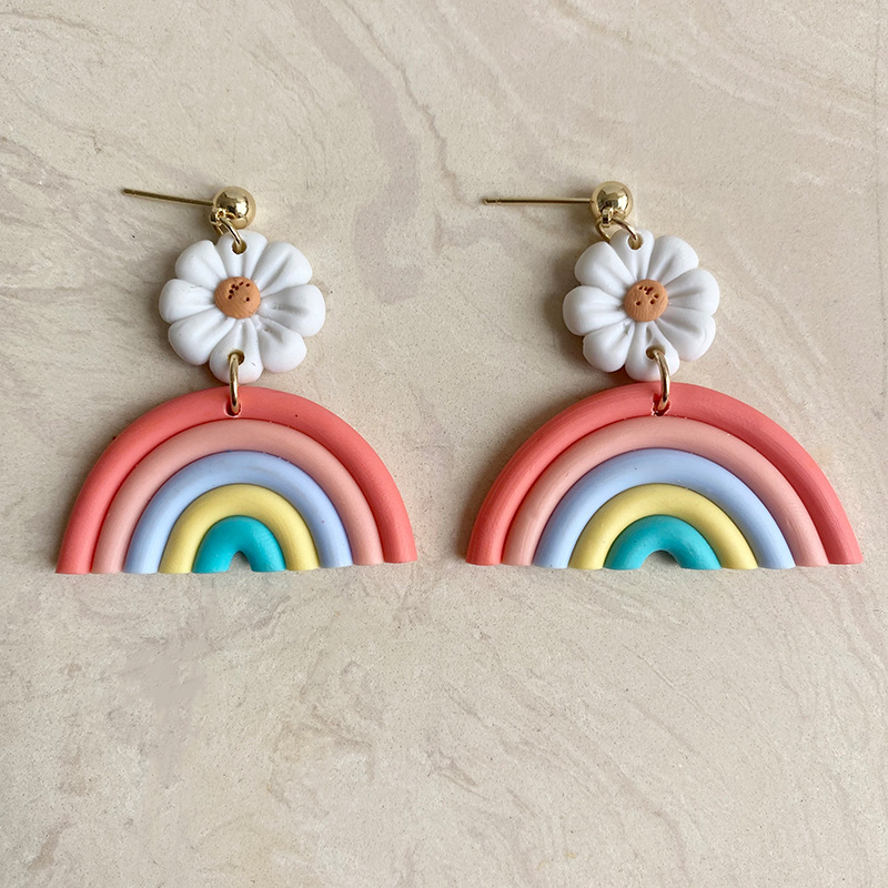 Daisy Rainbow Earrings