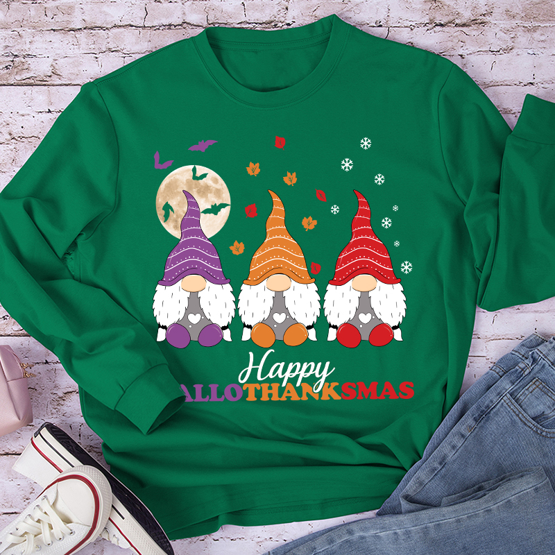 Happy Hallothanksmas Long Sleeve T-Shirt