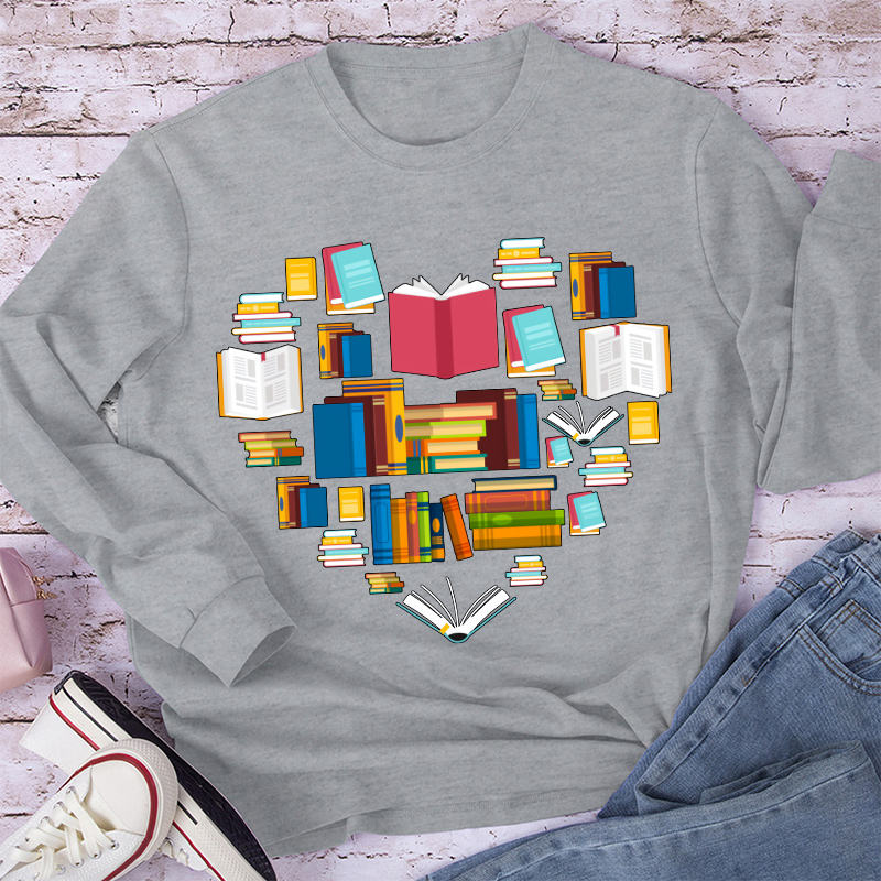 Fill Your Heart With Books Long Sleeve T-Shirt