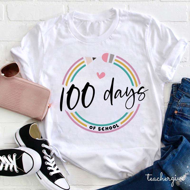 100 Days Of School Teacher T-Shirt