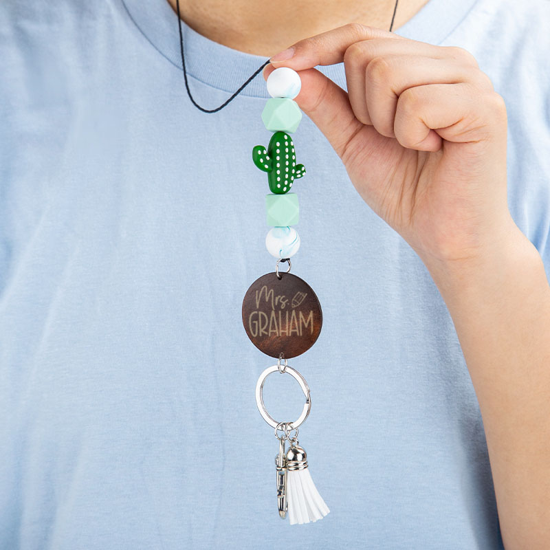 Personalized Cactus  Lanyard