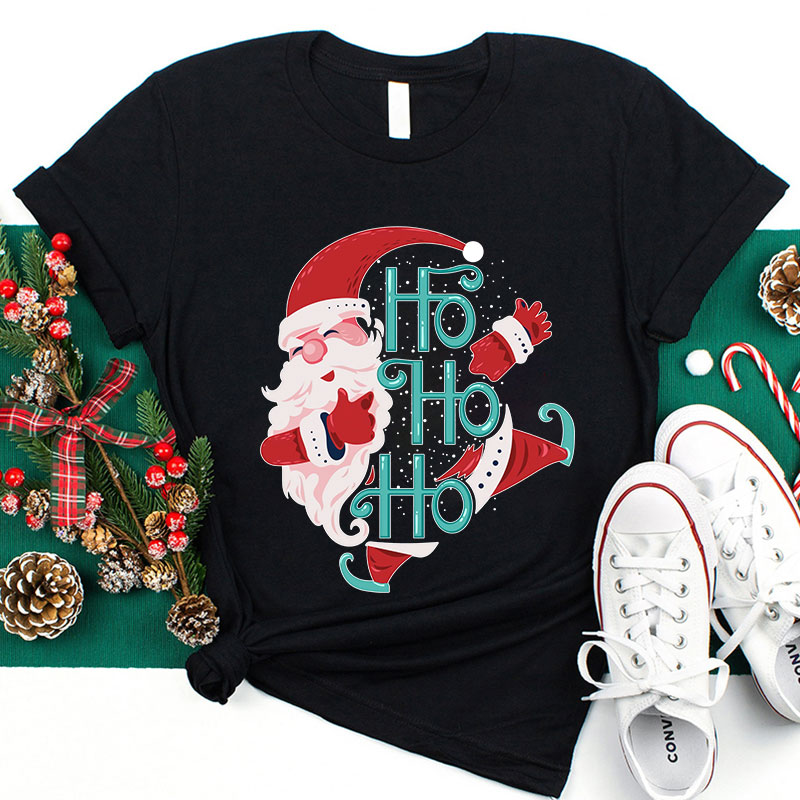 Happy Santa Is Coming Teacher T-Shirt
