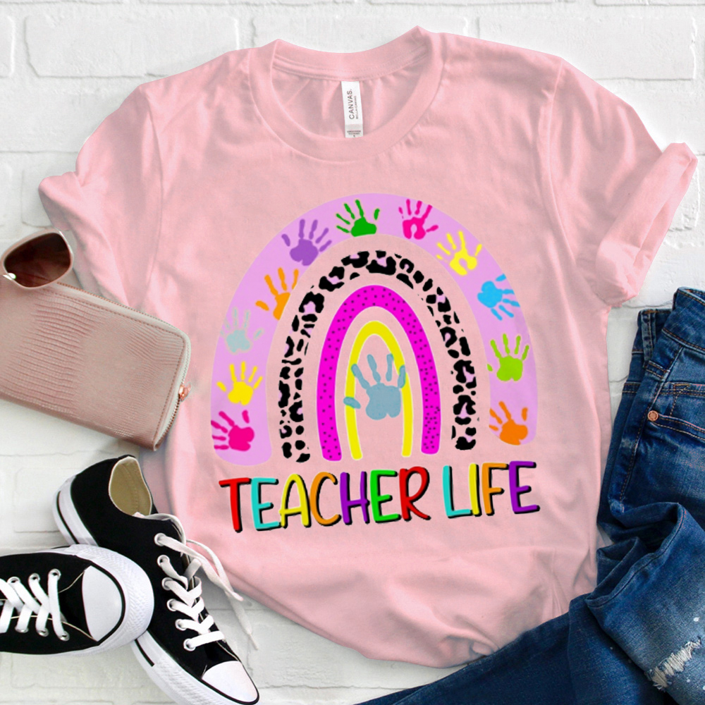 Colorful Rainbow Teacherlife T-Shirt