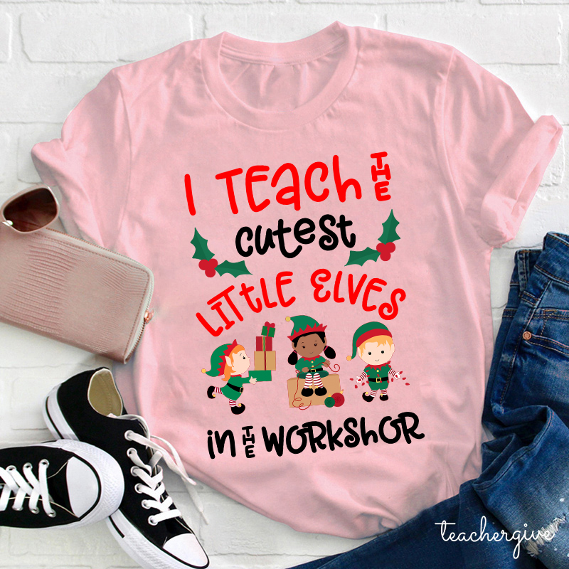 I Teach The Cutest Little Elves In The Workshop Teacher T-Shirt