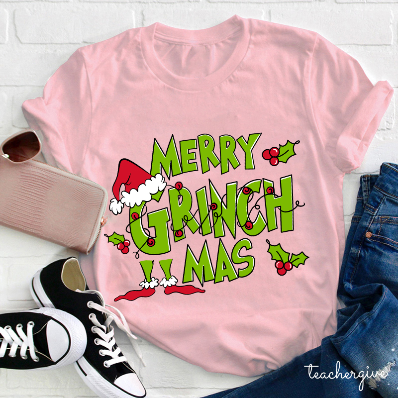 Merry Grinchmas Teacher T-Shirt