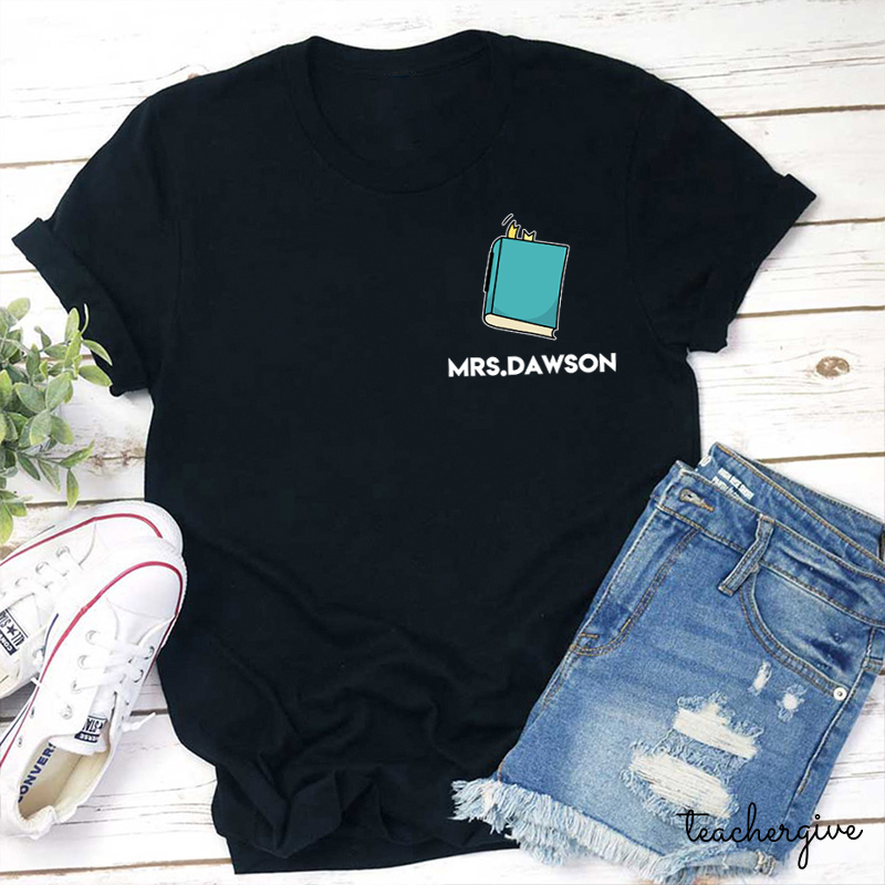 Personalized Read More Book Teacher Name Teacher T-shirt