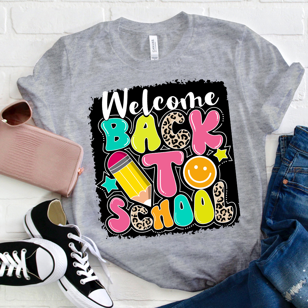 Square Welcome Back To School Smile T-Shirt