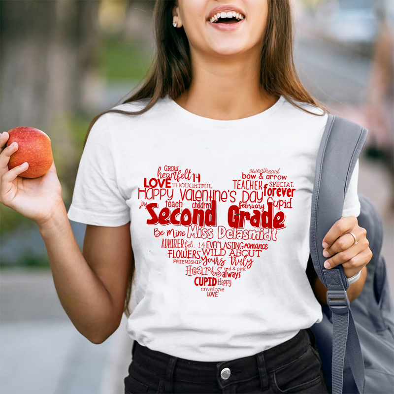 Personalized Teacher's Valentine's Day Teacher T-Shirt