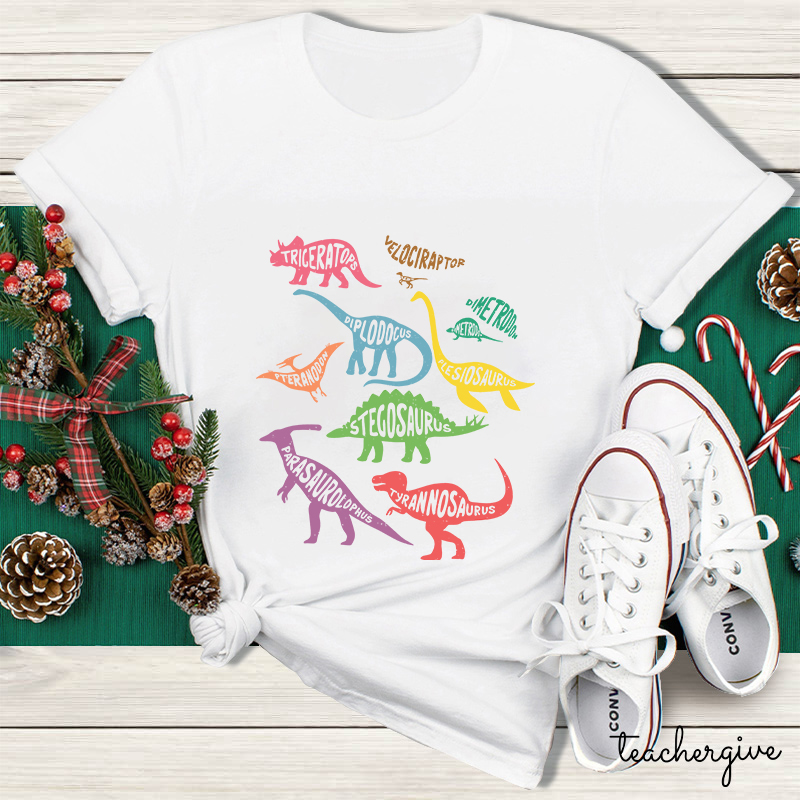 Meet Dinosaurs With Me Teacher T-Shirt