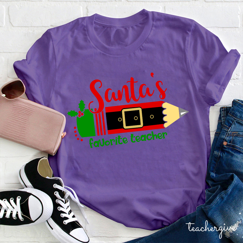 Santa's Favorite Teacher T-Shirt