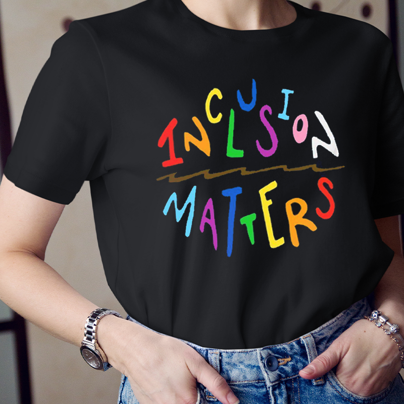 Inclusion Matters Rainbow Letters T-Shirt