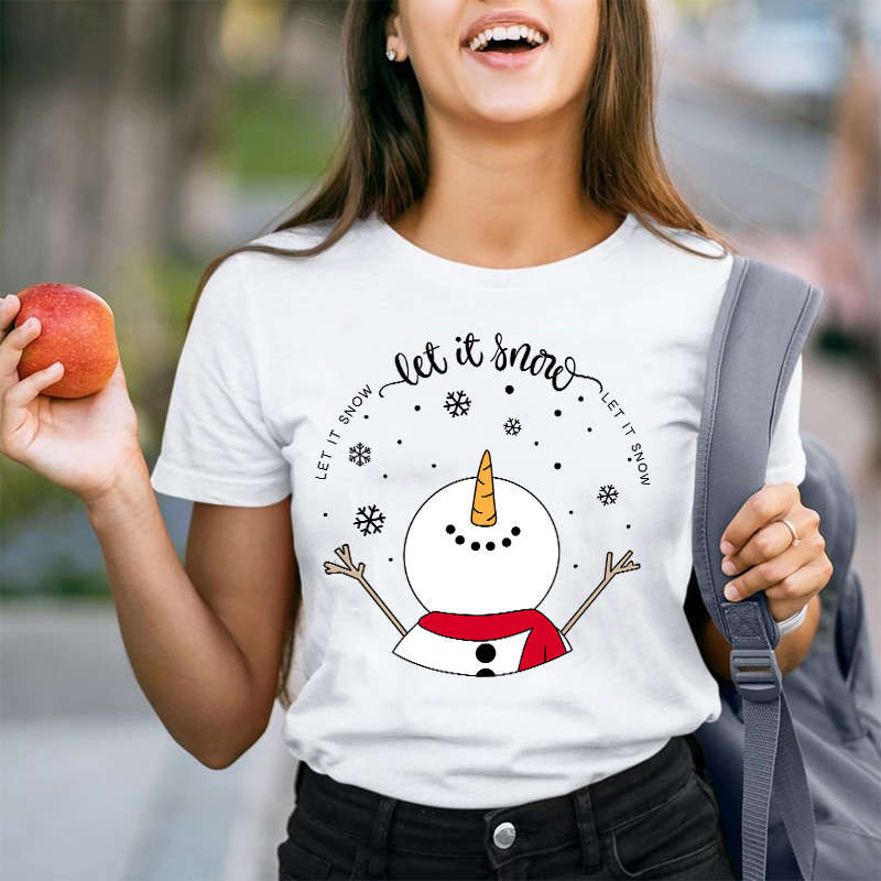 Let It Snow Teacher T-Shirt