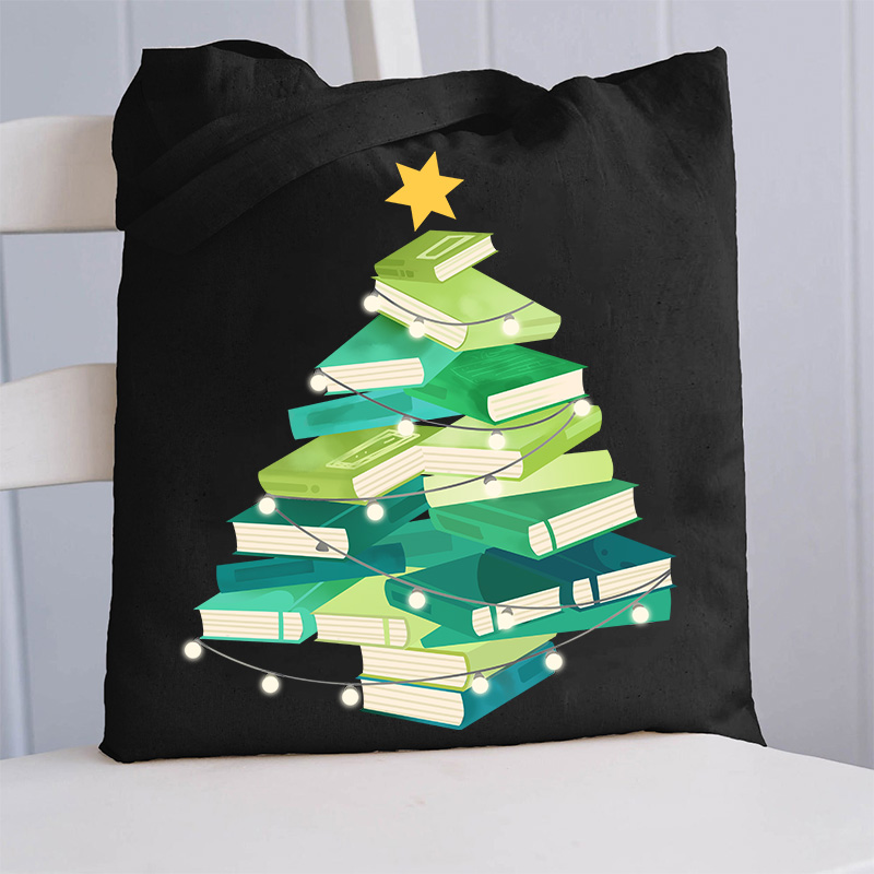 Christmas Book Tote Bag