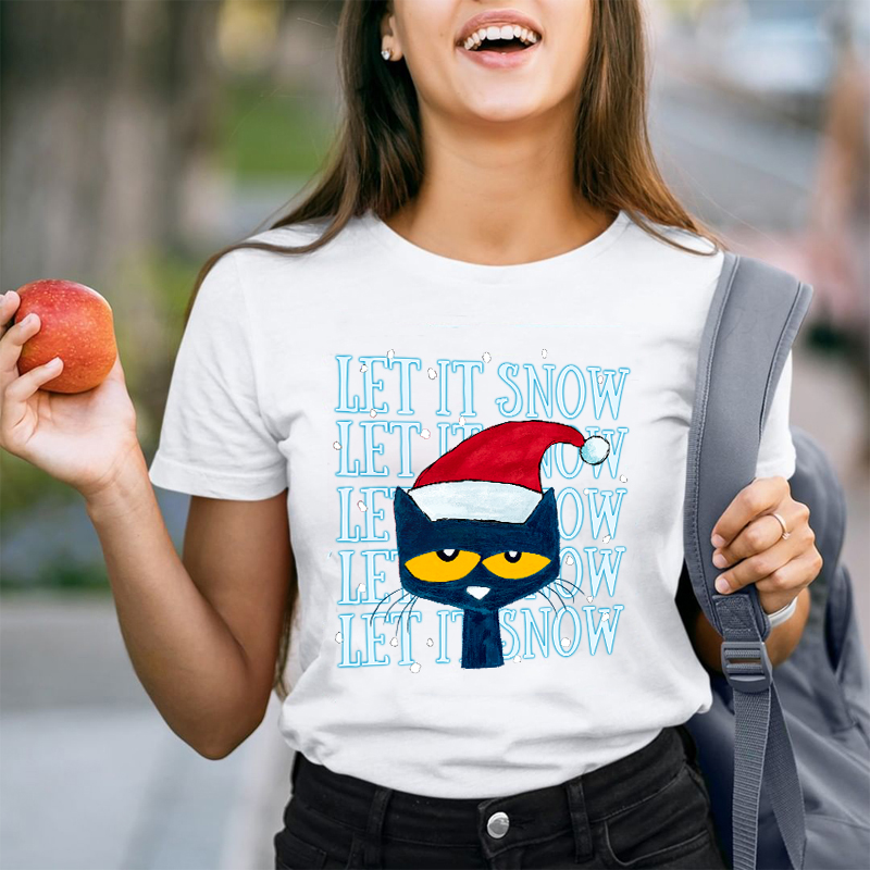HO HO HO Let It Snow Teacher T-Shirt