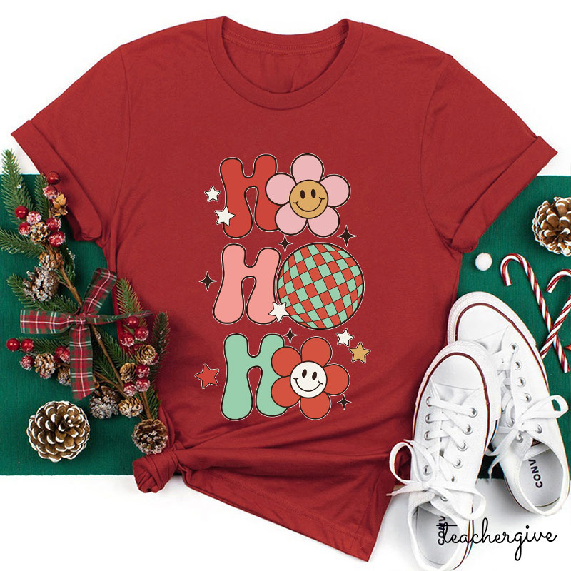 Ho Ho Ho It's Christmas Ball Time Teacher T-Shirt