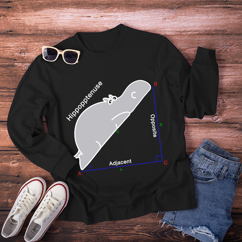 Hippopotenuse Long Sleeve T-Shirt