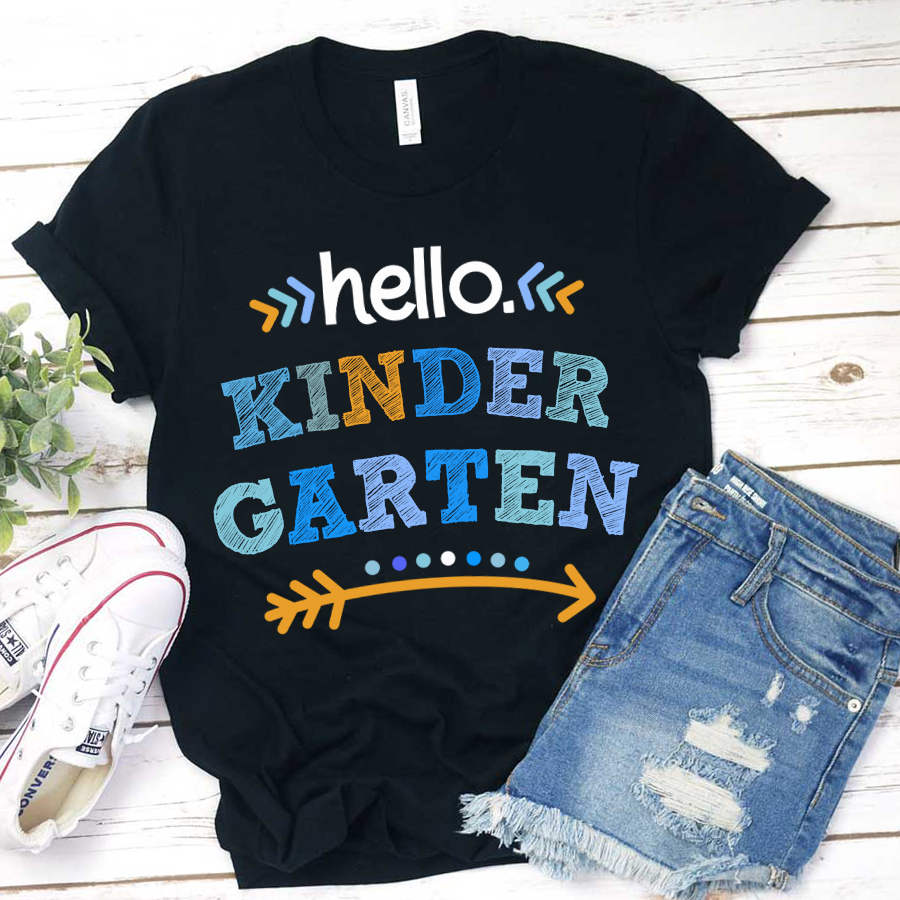 Personalized Hello Kindergarten Icecream Colors T-Shirt