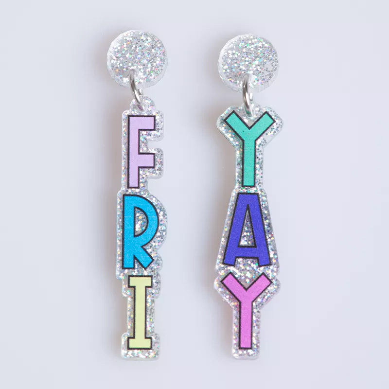 Colorful Letter Acrylic  Earrings