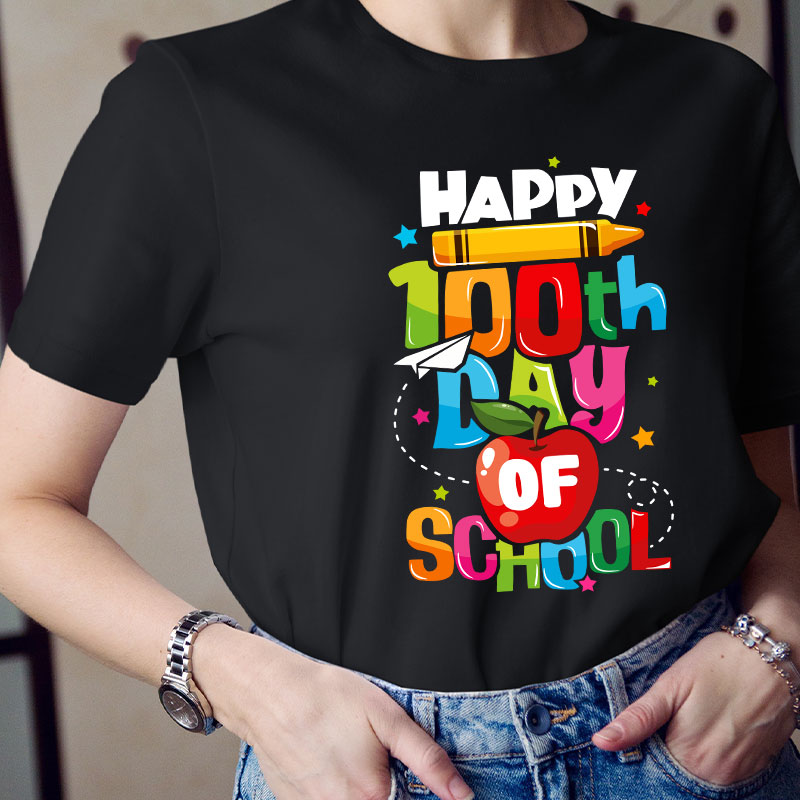 Happy 100th Day Of School Teacher T-Shirt