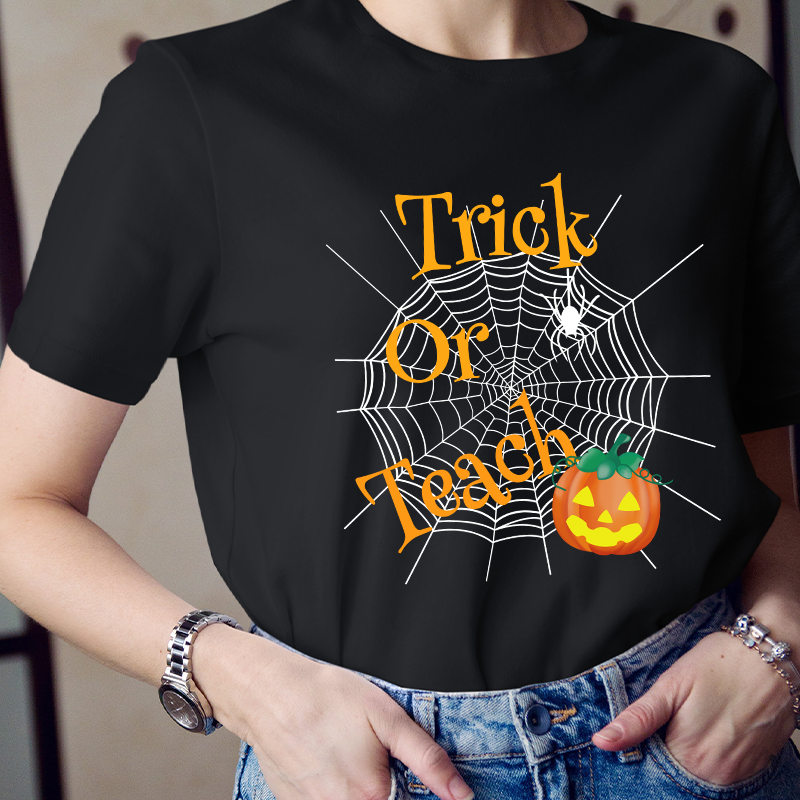 Trick Or Teach Spider Web T-Shirt