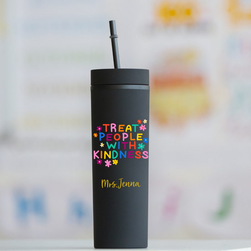 Personalized Treat People With Kindness Skinny Tumbler