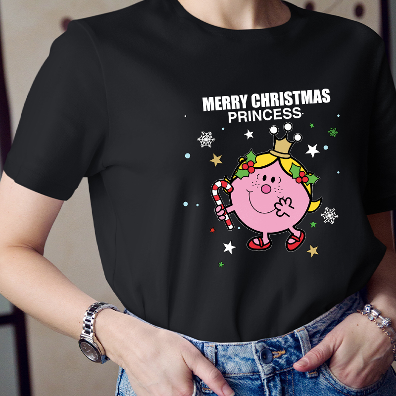 Little Miss Merry Christmas Princess Teacher T-Shirt
