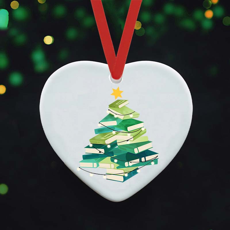 Christmas Book Ceramic Ornament