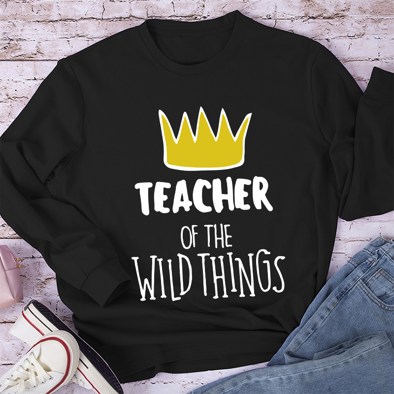 Teacher Of The Wild Things Crown Long Sleeve T-Shirt