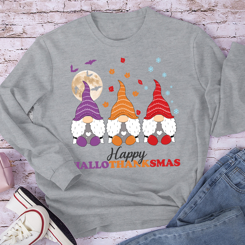 Happy Hallothanksmas Long Sleeve T-Shirt