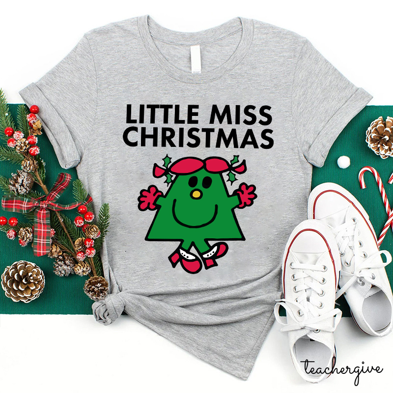 Little Miss Christmas Teacher T-Shirt