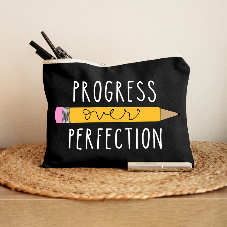 Progress Over Perfection Makeup Bag