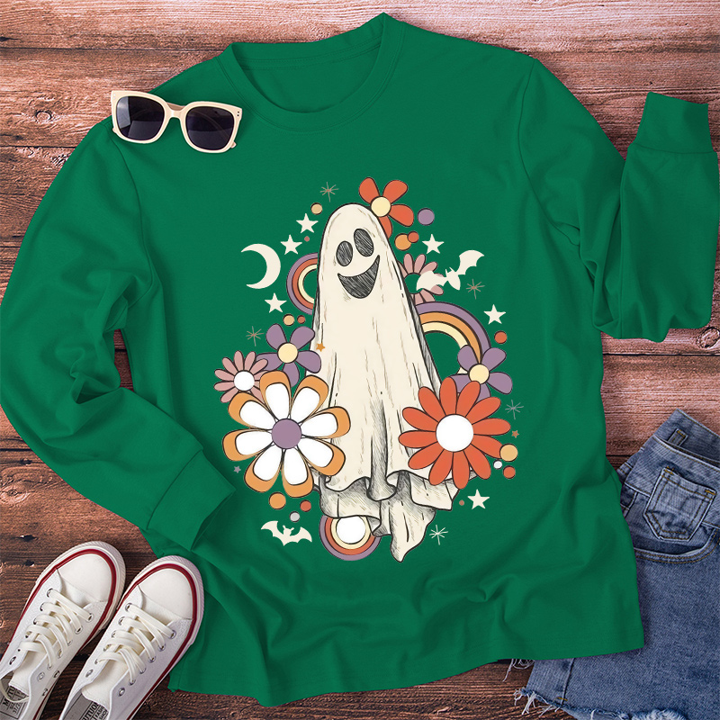 Halloween Night Quirky Smile Long Sleeve T-Shirt