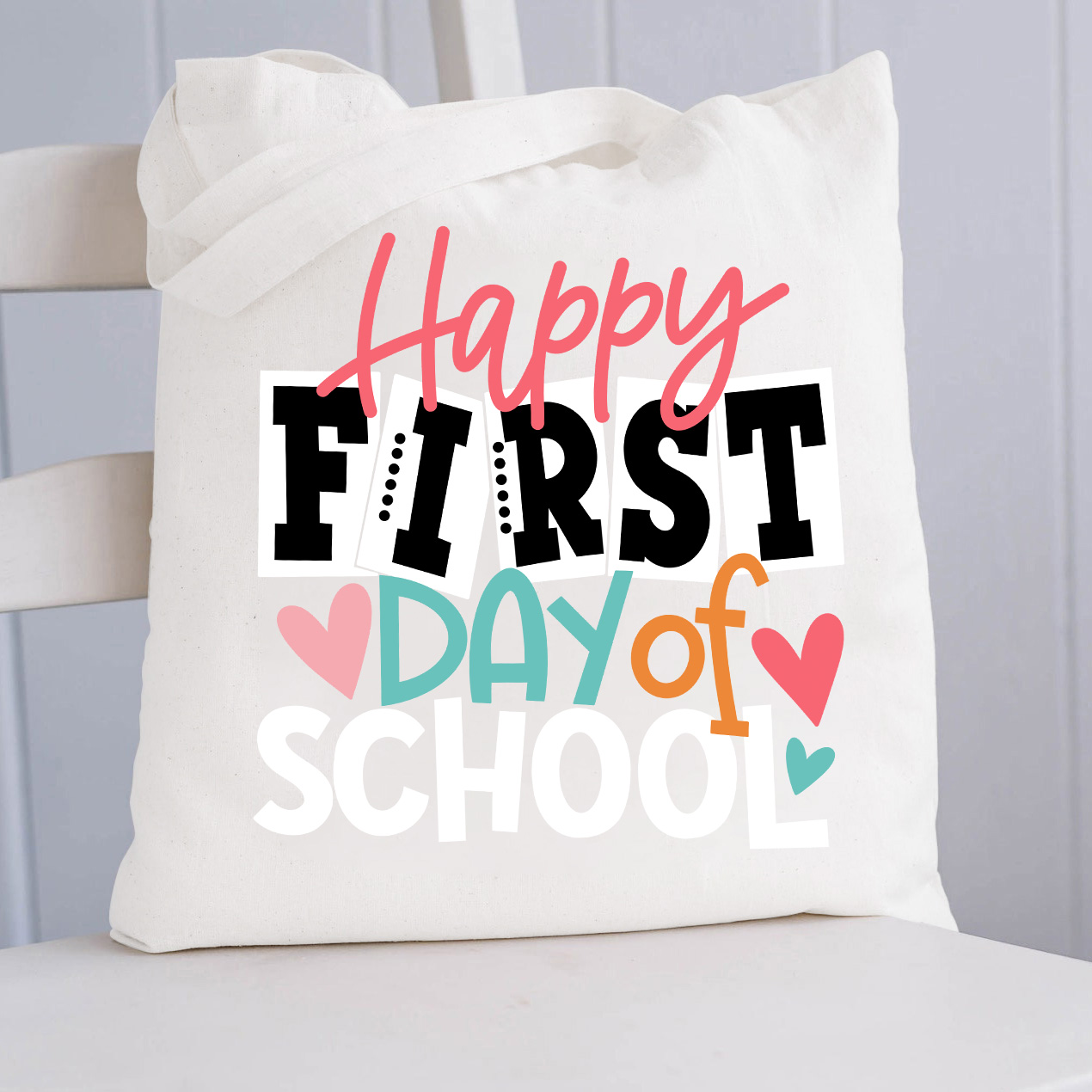 Happy First Day Of School Heart Tote Bag